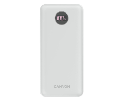 Powerbank CANYON PB-2002 LED 20000 mAh PD 20W QC 3.0 Biały CNE-CPB2002W